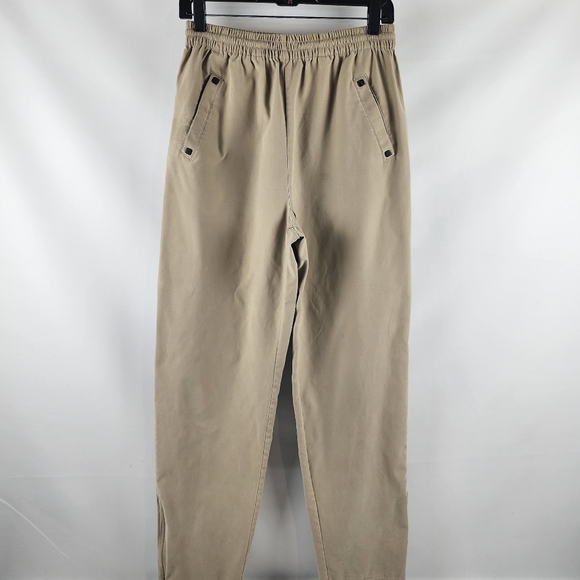 Jamie Sadock Women Tan Sweatpants Drawstring Elastic Waist Ankle Zipper Size M - Picture 1 of 7